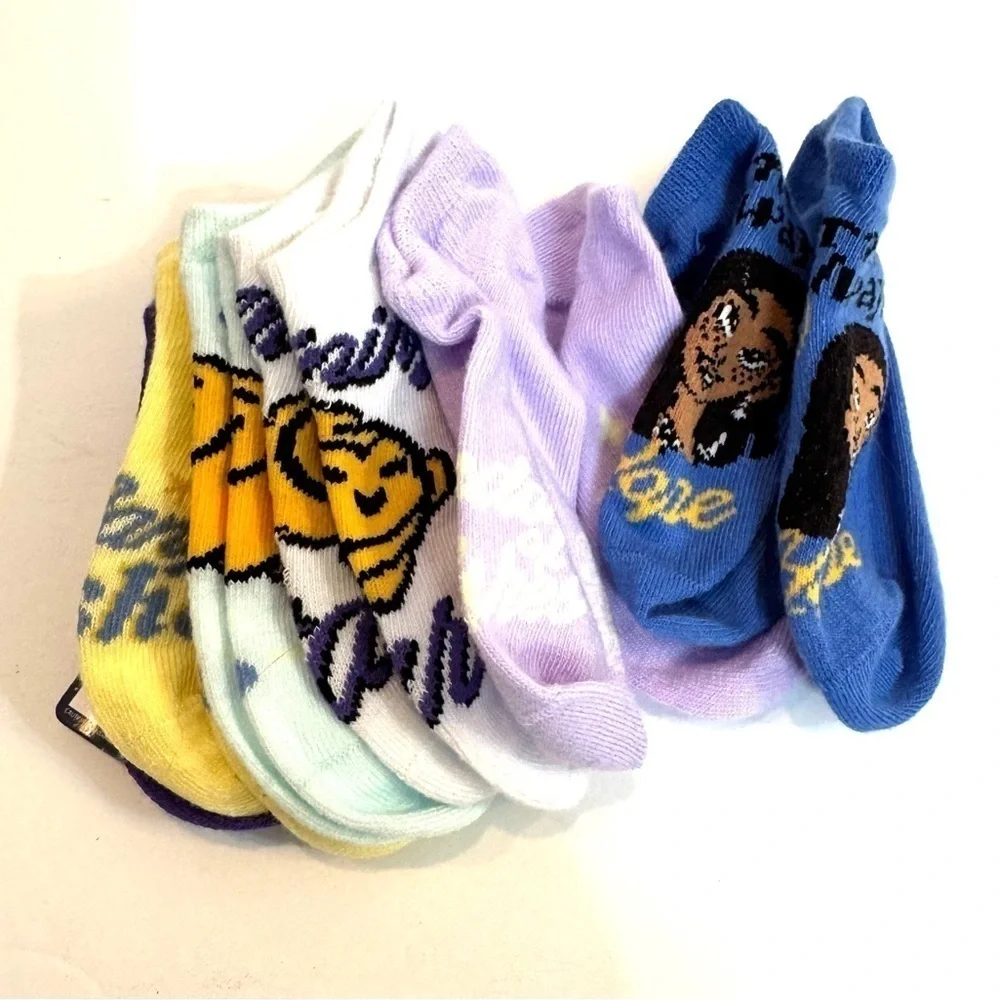 New Open Packaging Disney Wish Toddler/Preschool  Girl Socks 6-pairs Size Small